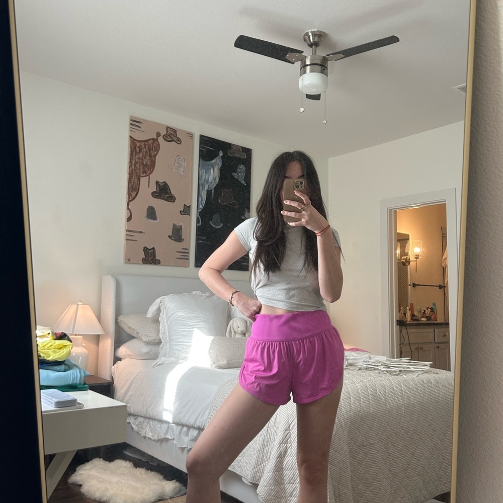 Stylish Pink Athletic Shorts